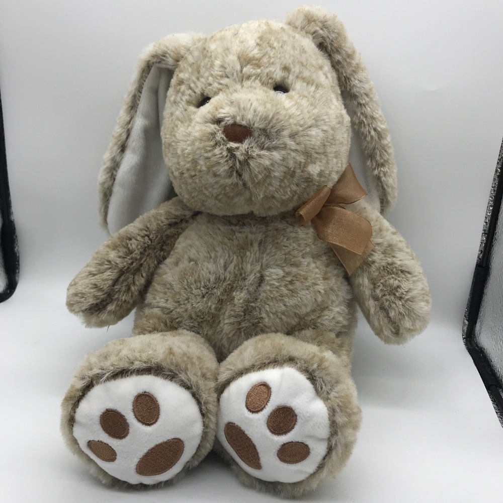 Walmart M Brown Soft Bunny Plush 12" Floppy Ear Rabbit Stuffed Animal 285139G‎
